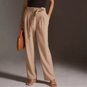 Anthropologie Maeve Soft Tailor Trousers in Honey size 8US